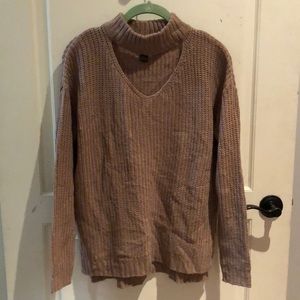 Cutout Tan Sweater